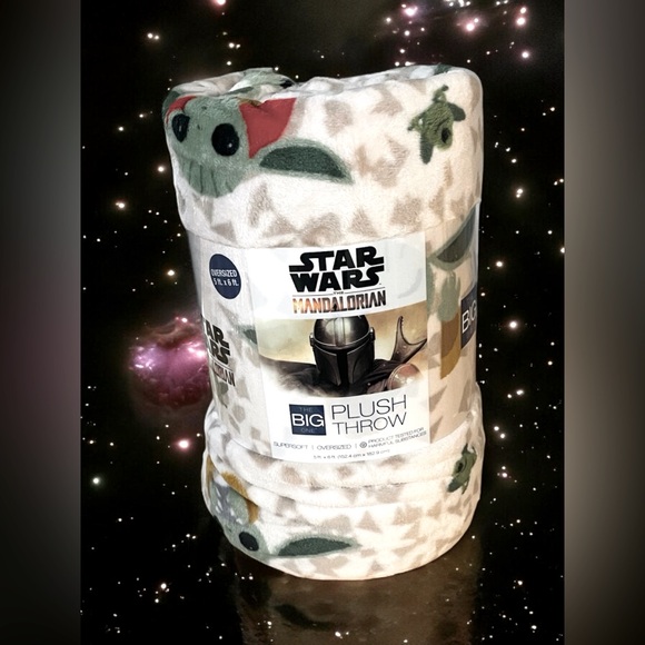 Star Wars Mandalorian The Big One Baby Yoda Blanket New Grogu Star